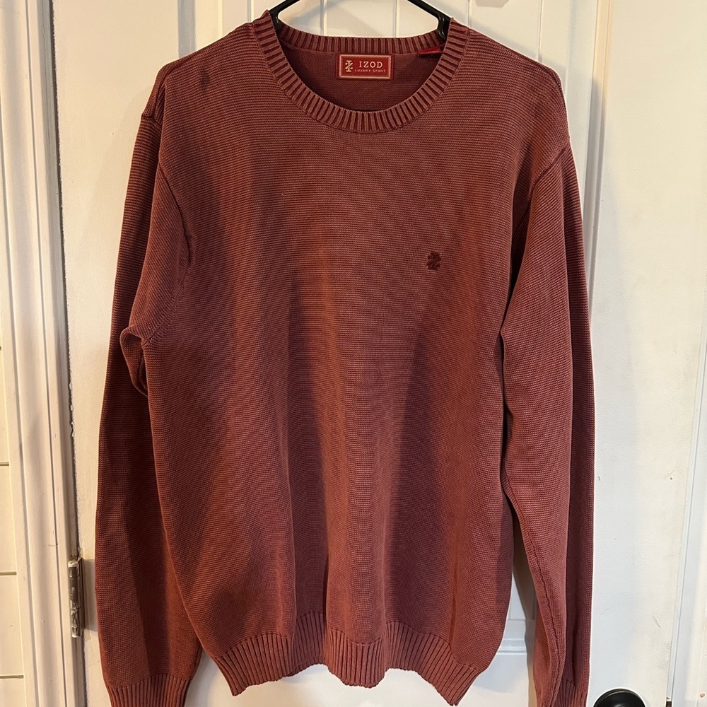 Izod Men's Rust Crewneck Sweater